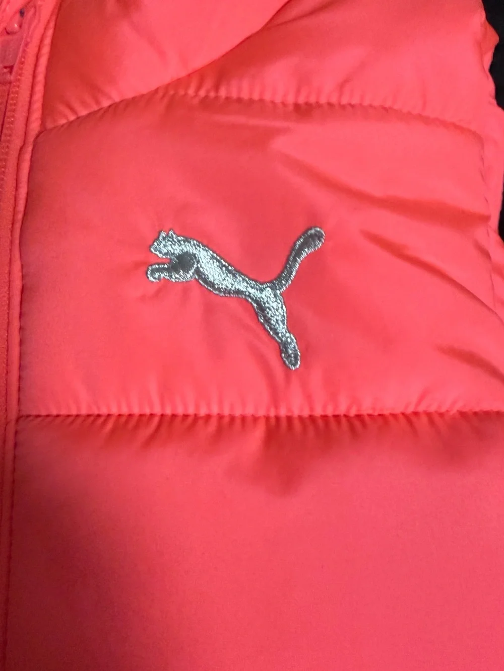 Puma Girls Pink , Joggers and Hot Pink Puffer Vest Set (5-6) XS